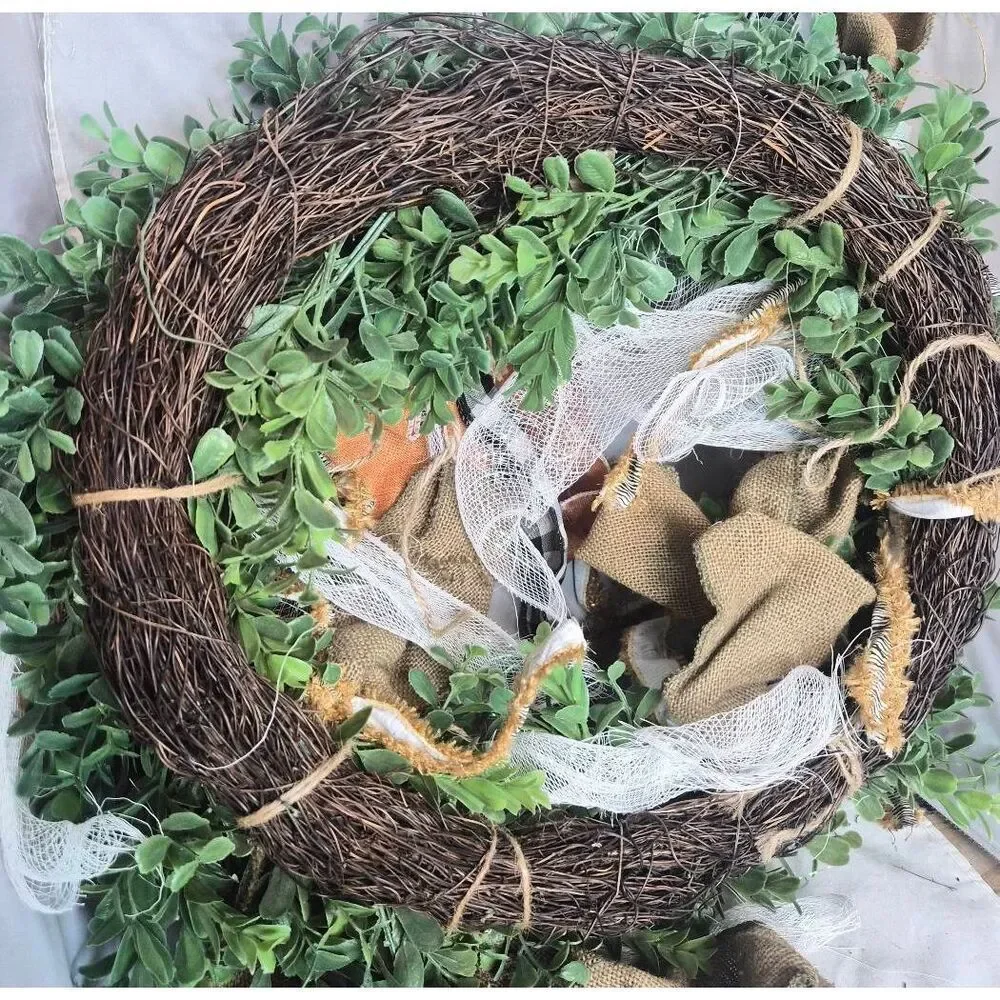 Eucalyptus and burlap wreath this handmade